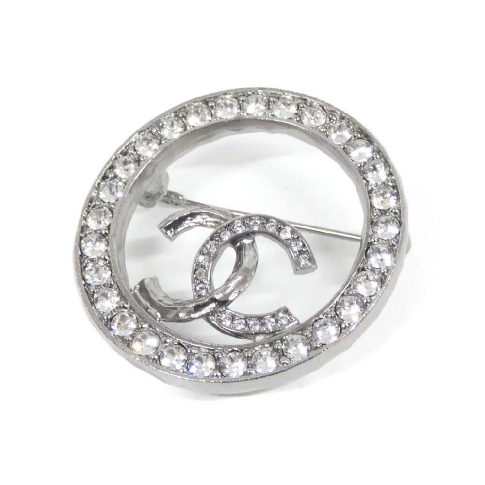 CHANEL Authentic Silver Brooch